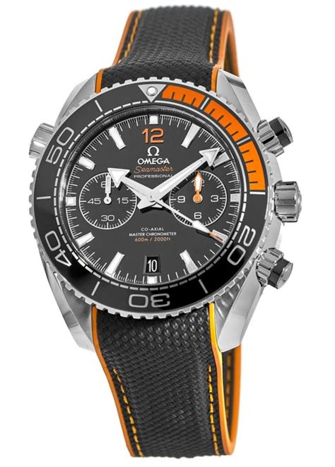 omega planet ocean chronograph orange rubber strap mens watch|omega planet ocean strap options.